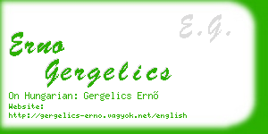 erno gergelics business card